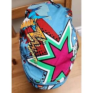 Royal and Awesome Golf Hat Men`s Partoon Blue Comic Book Flat Cap Adjustable